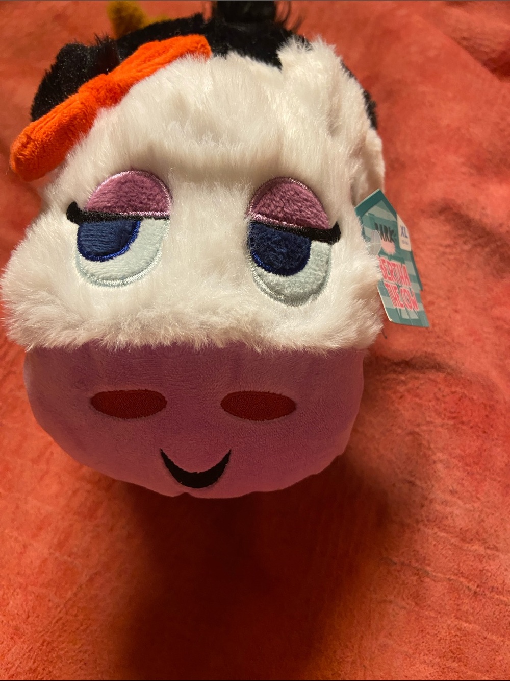 Bark Bertha The Cow Plush Tag -XL dog toy